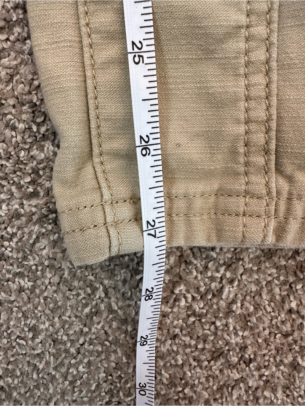Pilcro Anthropologie The Wanderer Patchwork Pants Mid-Rise Khaki Beige Size 27 - Picture 15 of 15